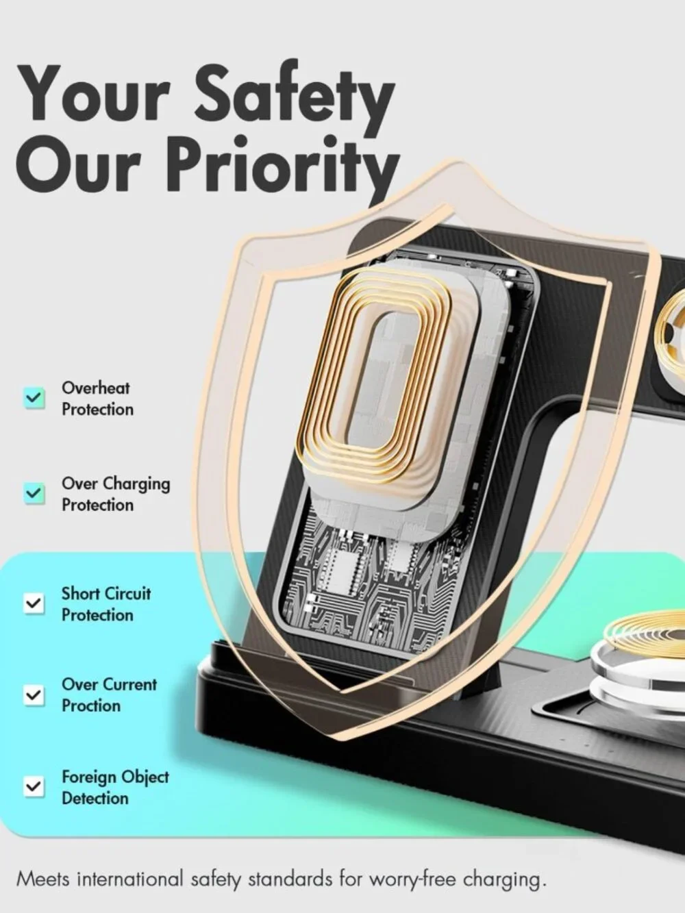 Wireless Charging Station for iPhone & Multiple Devices - Fast, Convenient Power